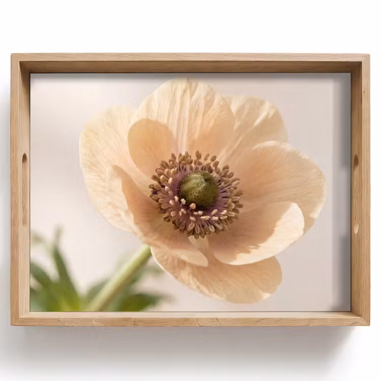 Plateau - Fleur - Minimaliste - Vert — 1