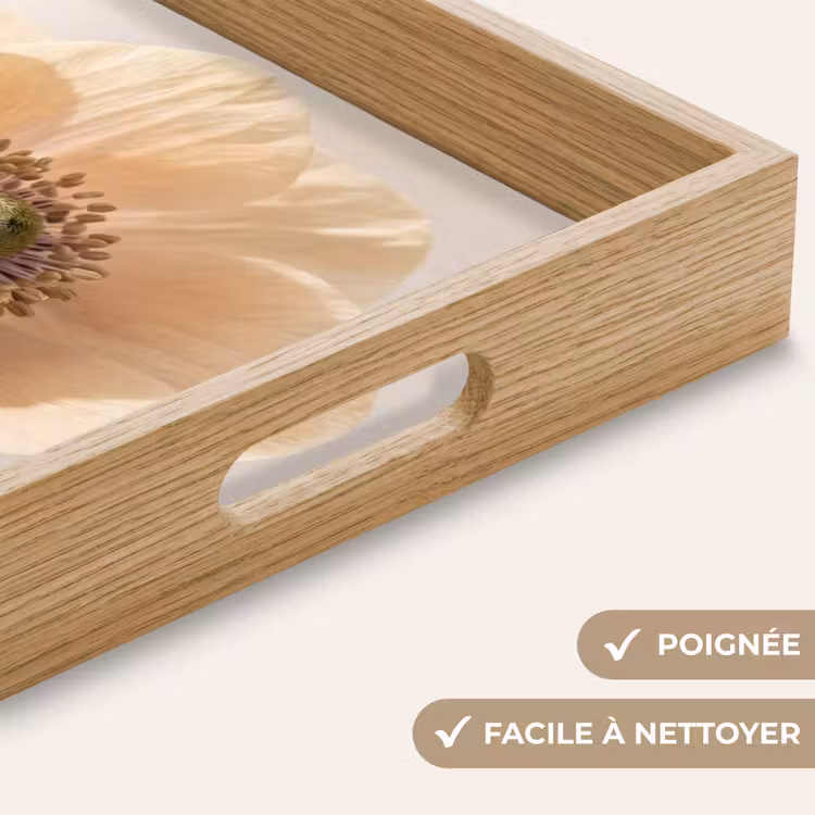 Plateau - Fleur - Minimaliste - Vert — 5