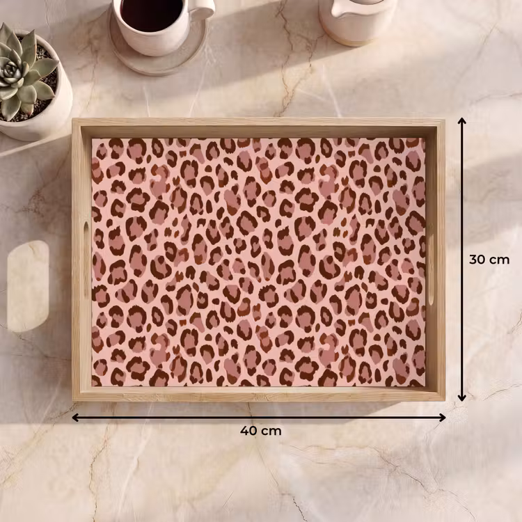 Plateau - Léopard - Motif - Rose — 9