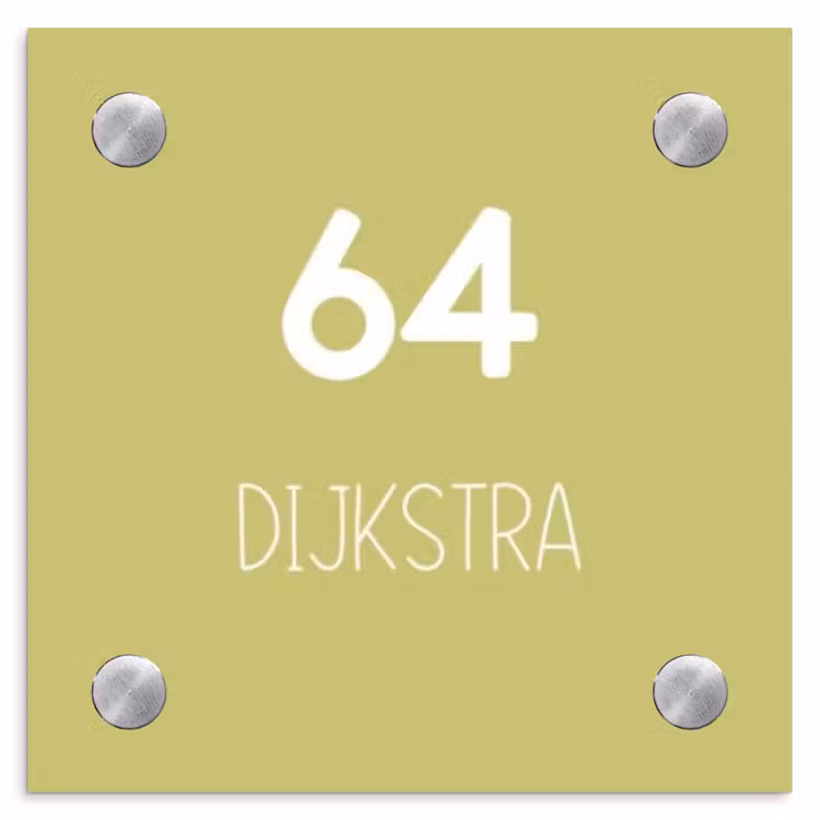Plaque nominative - Vert clair - Moderne — 1