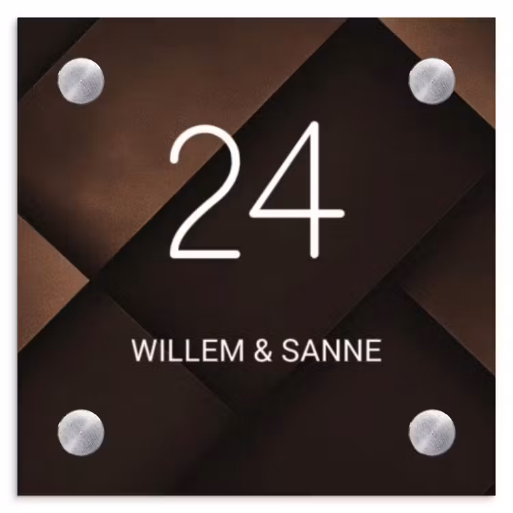 Plaque nominative - Surfaces brunes - Classique — 1
