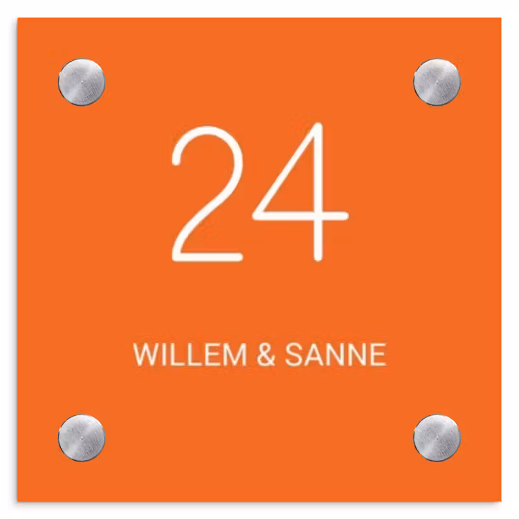 Plaque nominative - Orange - Classique — 1