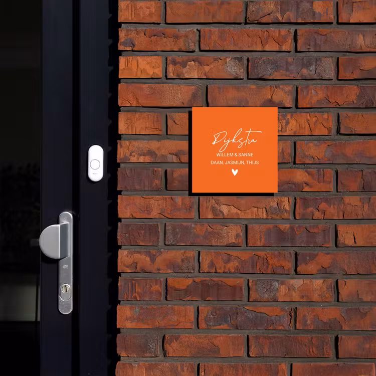 Plaque nominative - Orange - Elégant — 2