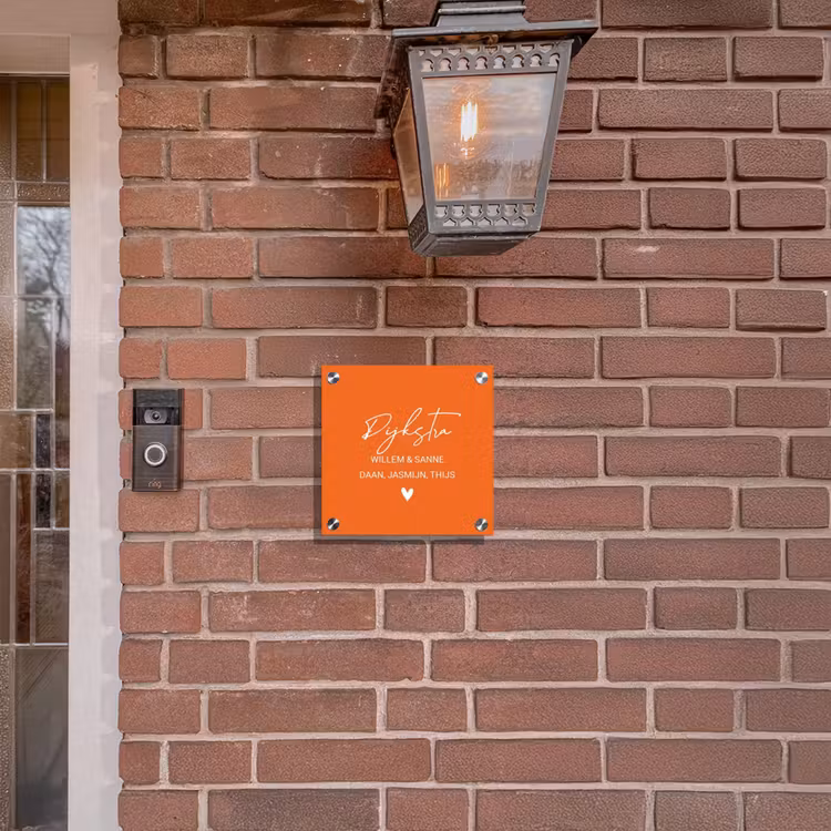 Plaque nominative - Orange - Elégant — 3