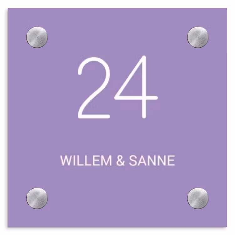 Plaque nominative - Pourpre - Classique — 1