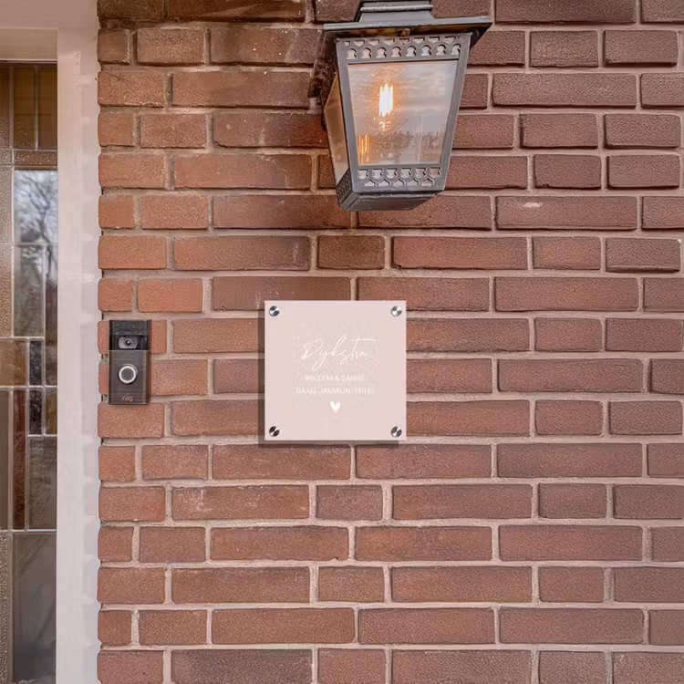 Plaque nominative - Rose clair - Elégant — 3