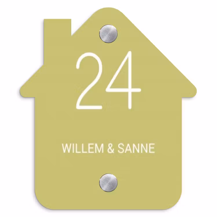 Plaque nominative - maison Vert clair - Classique — 1