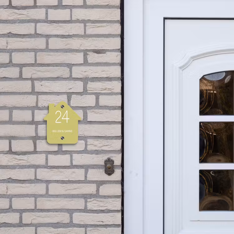 Plaque nominative - maison Vert clair - Classique — 2