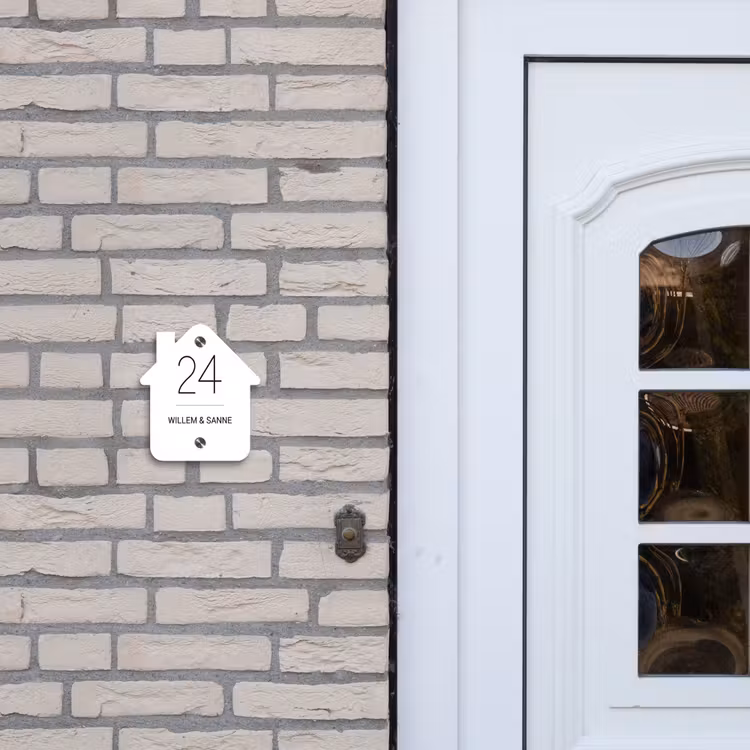 Plaque nominative - maison Surface blanche - Classique — 2