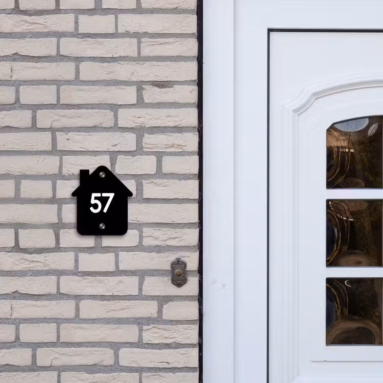 Plaque nominative - maison Surface noire - Traditionnel — 2