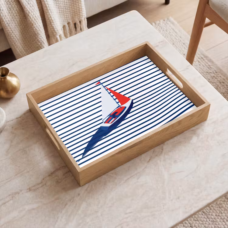 Plateau - Bateau - Eau - Abstrait - Bleu — 2