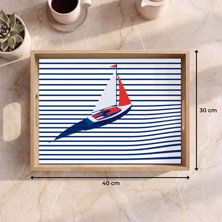 Plateau - Bateau - Eau - Abstrait - Bleu — 9