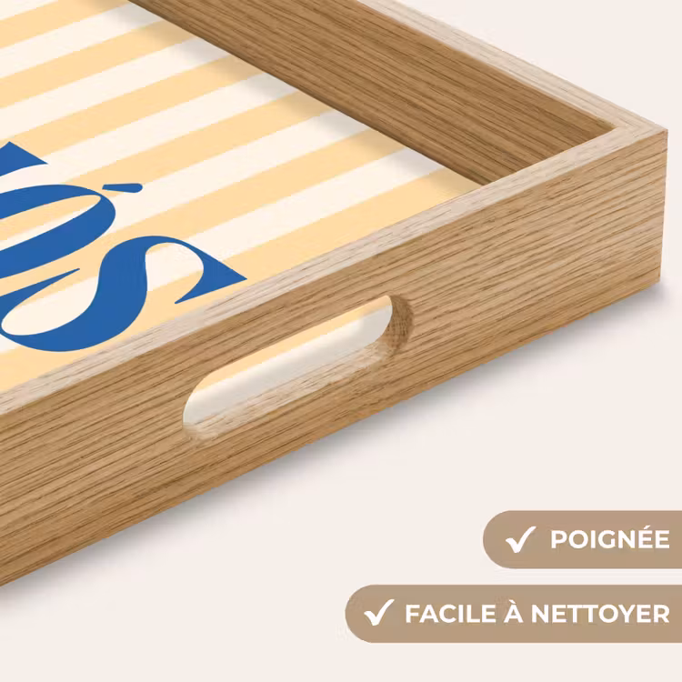 Plateau - Bleu - Jaune - Rayures - Adiós — 5