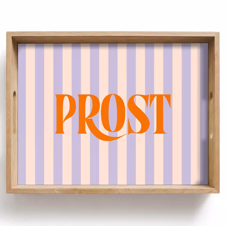 Plateau - Lilas - Orange - Rayures - Prost — 1