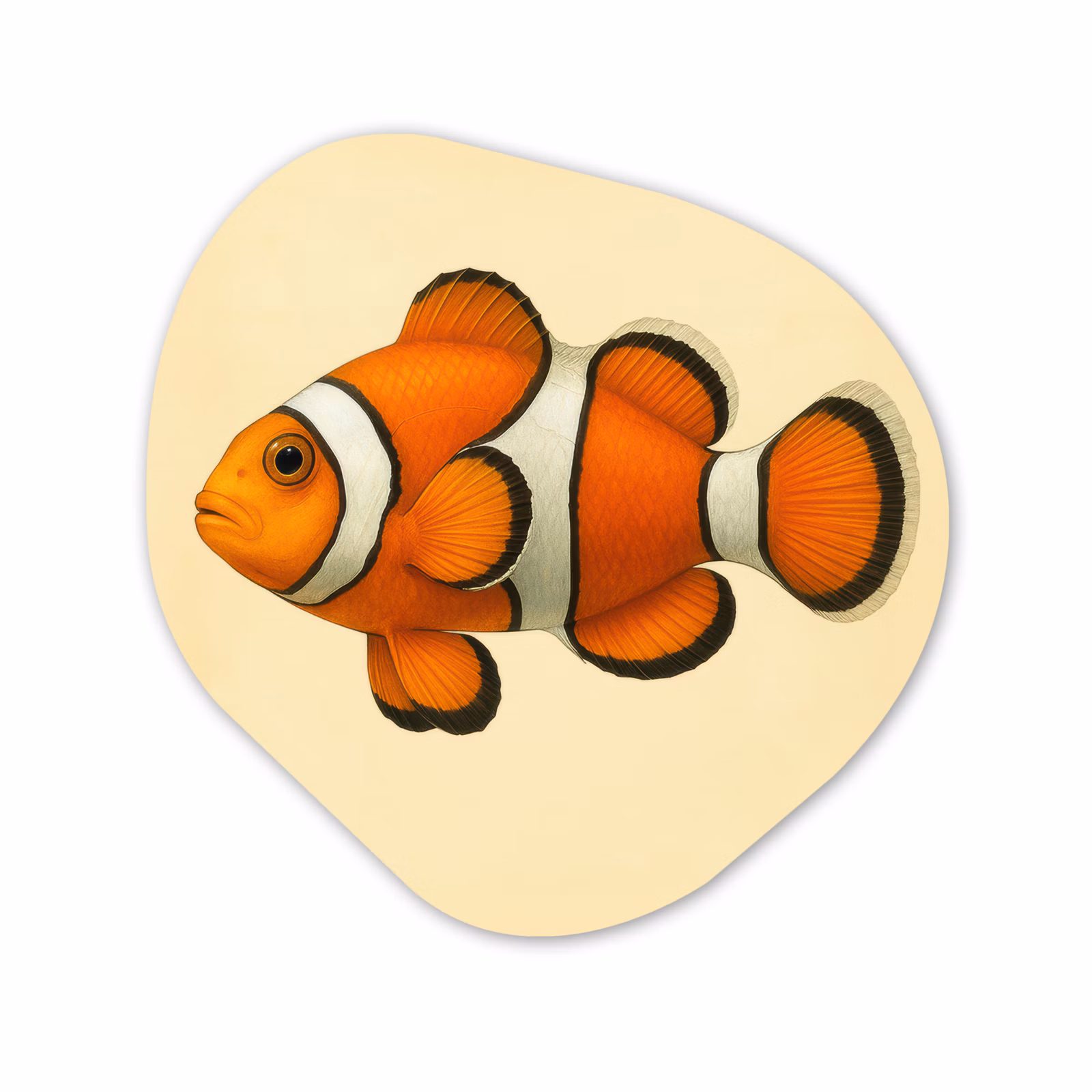 Forme organique - Forex - Poisson - Orange - Rayures — 1