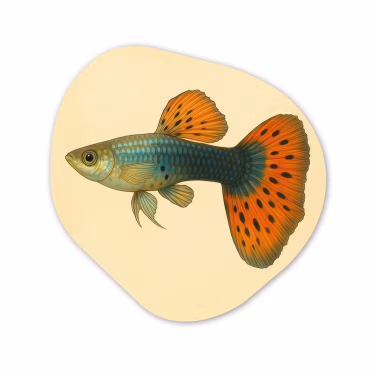 Forme organique - Forex - Poisson - illustration - Points - Orange — 1