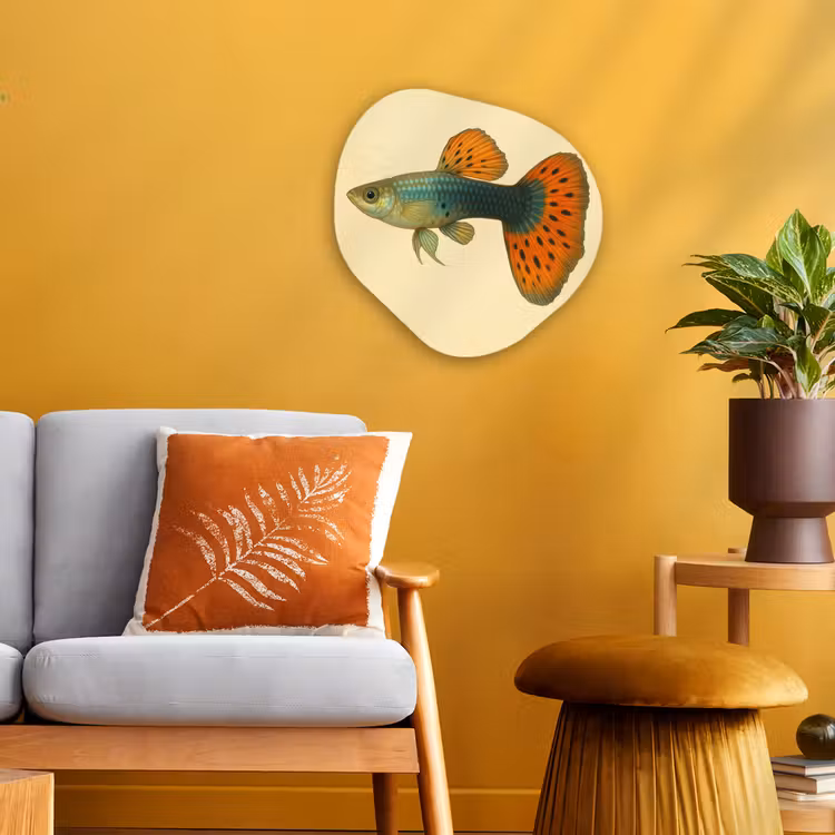 Forme organique - Forex - Poisson - illustration - Points - Orange — 3
