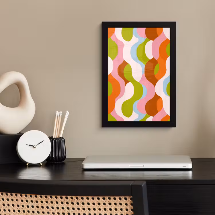 Poster avec cadre - Abstrait - Formes - Rose — 3