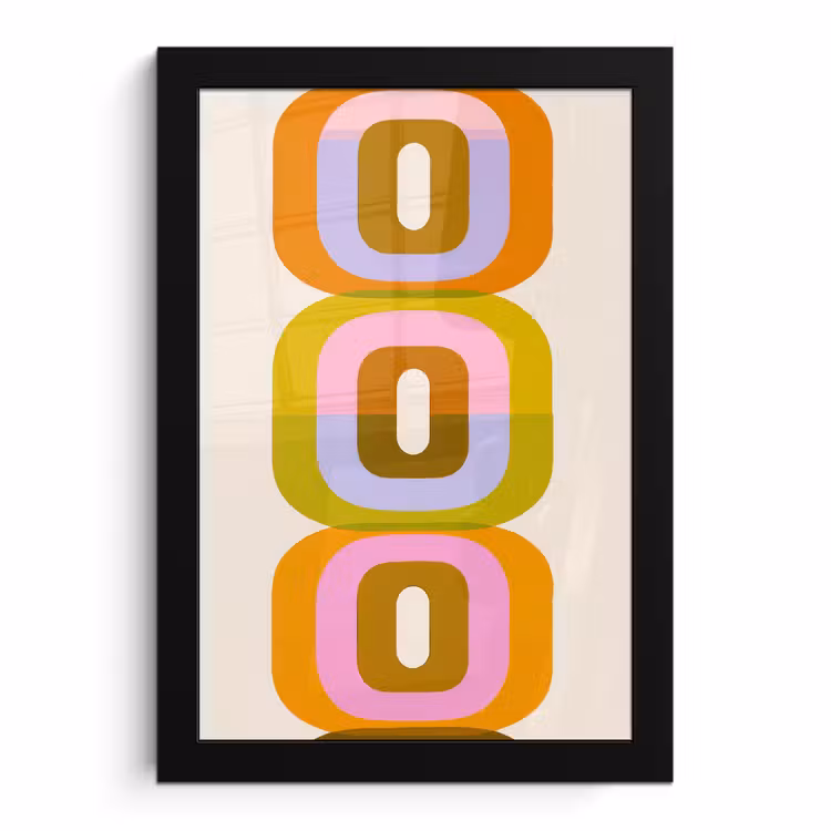 Poster avec cadre - Empilage - Formes - Orange — 1