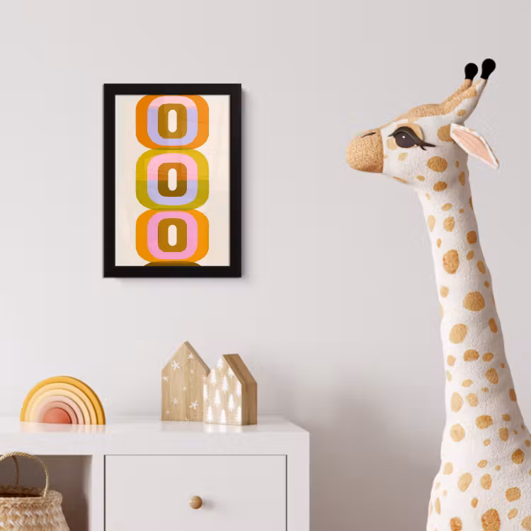 Poster avec cadre - Empilage - Formes - Orange — 5