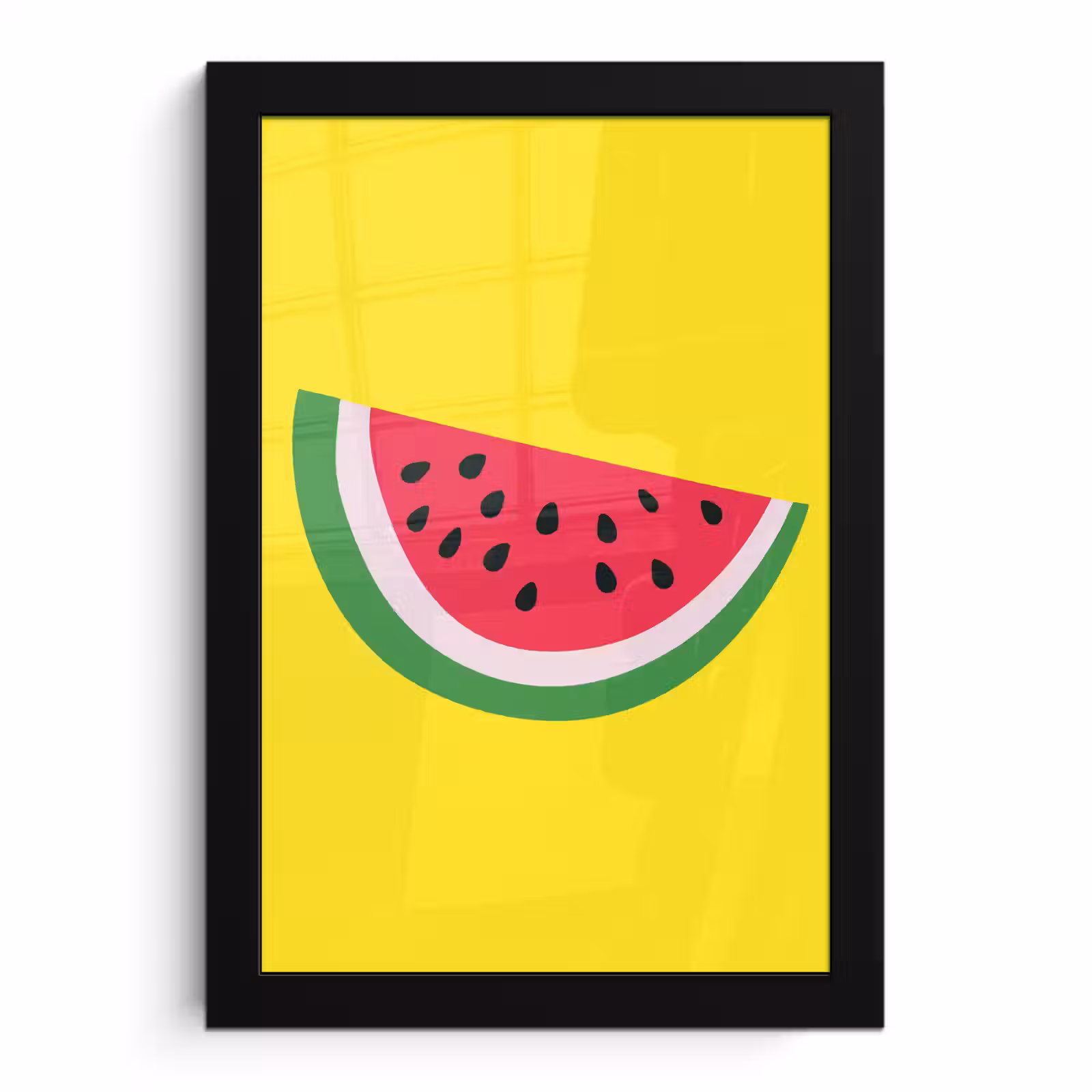 Poster avec cadre - Fruit - Pastèque - Jaune — 1