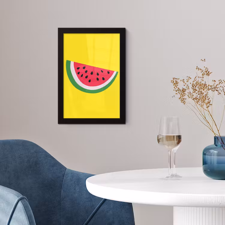 Poster avec cadre - Fruit - Pastèque - Jaune — 2