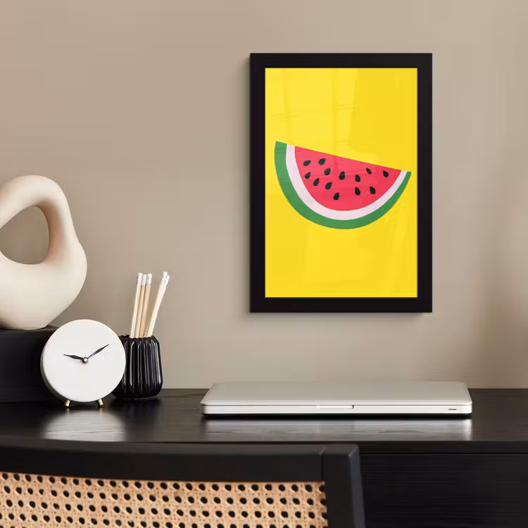 Poster avec cadre - Fruit - Pastèque - Jaune — 3