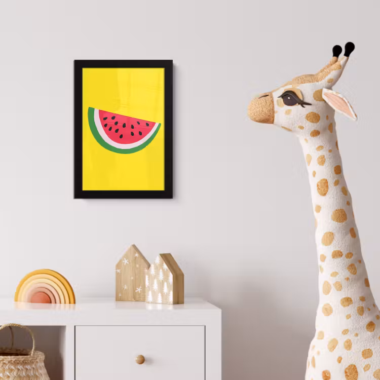 Poster avec cadre - Fruit - Pastèque - Jaune — 5