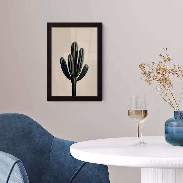 Poster avec cadre - Cactus - Subtil - Vert — 2