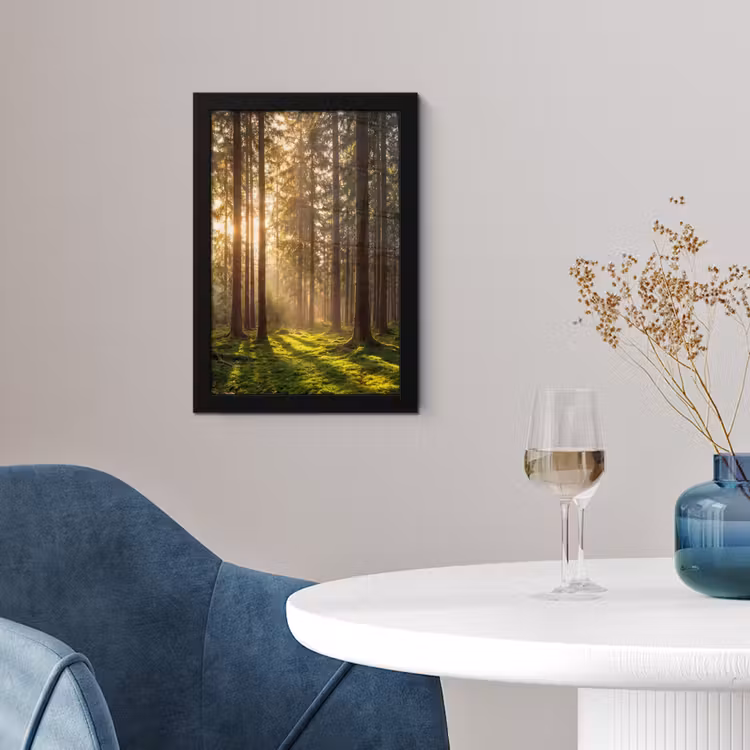 Poster avec cadre - Forêt - Herbe - Soleil — 2