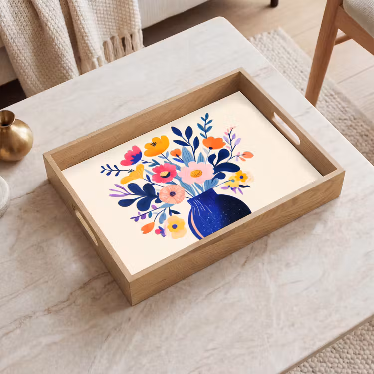 Plateau - Vase - Fleurs - Bouquet — 2