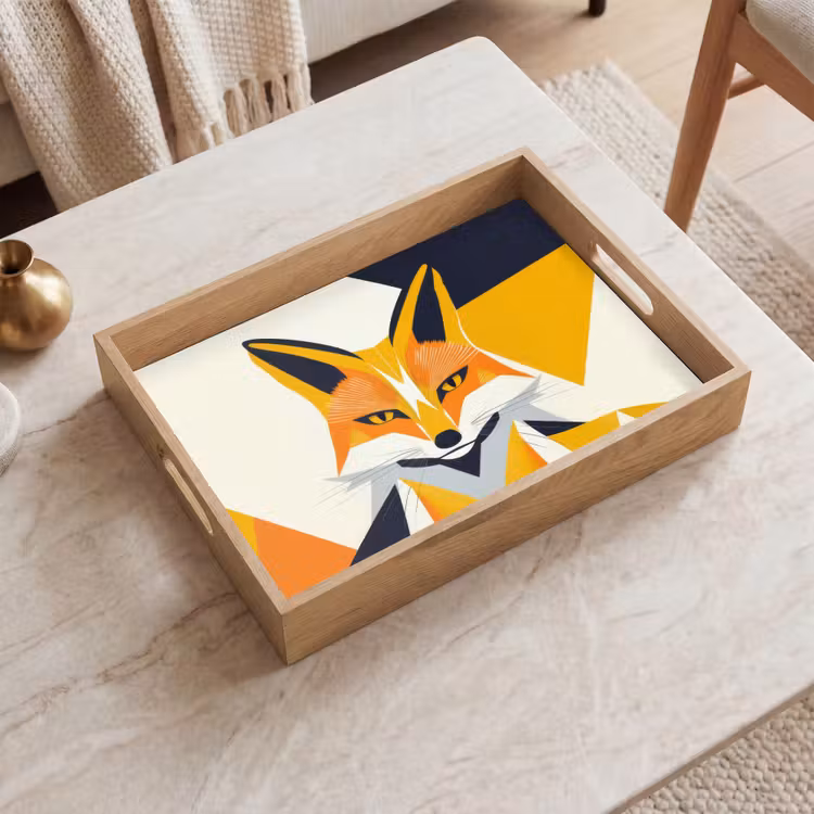 Plateau - Renard - Orange - Abstrait - Triangles — 2