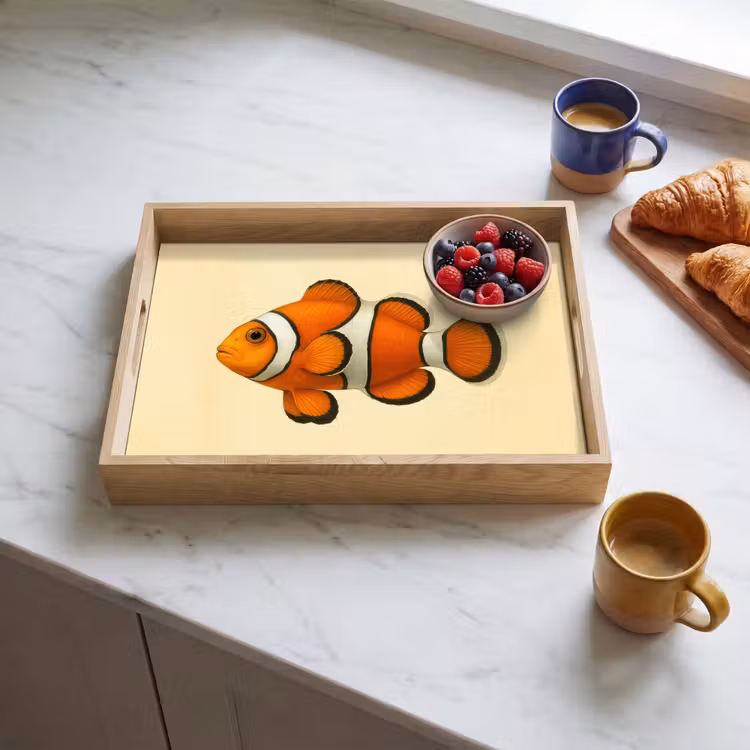Plateau - Poisson - Orange - Rayures — 4