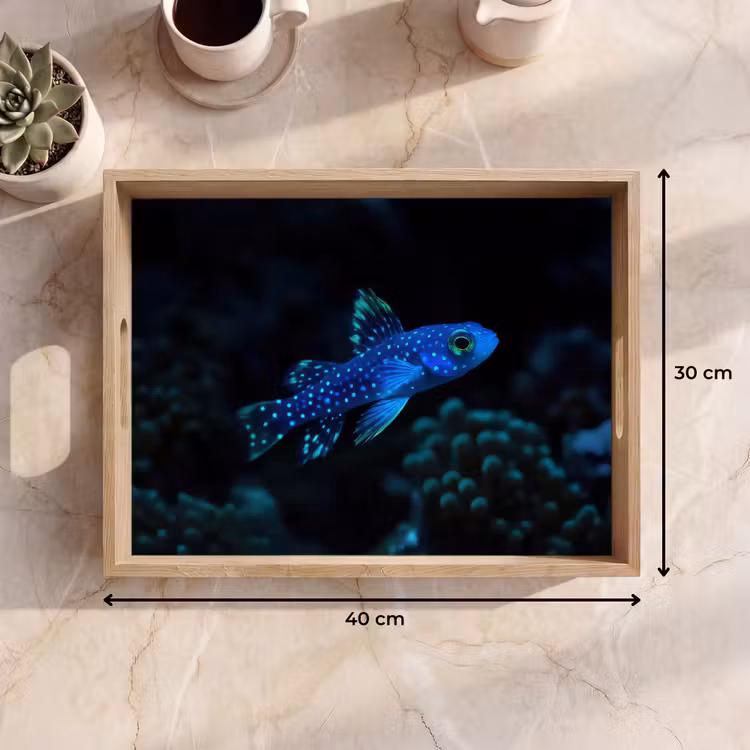 Plateau - Poisson - Points - Corail - Bleu — 9