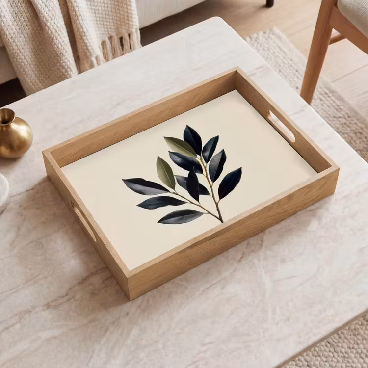 Plateau - Ovale - Vert olive - Simple — 2