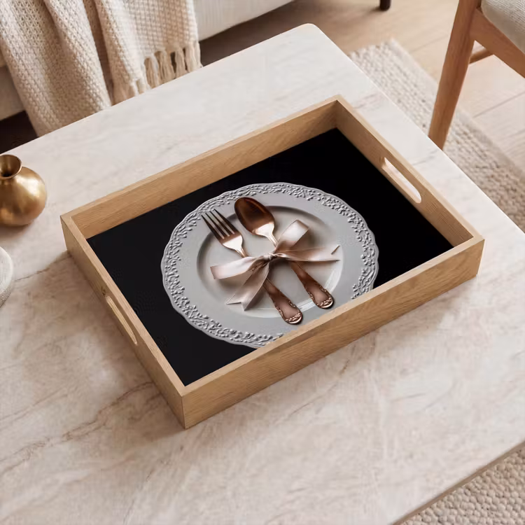 Plateau - Rose - Bow - Couverts — 2