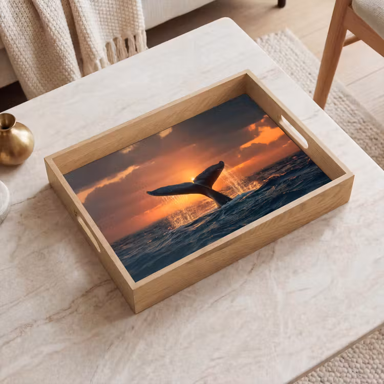 Plateau - Queue de baleine - Eau - Coucher de soleil — 2