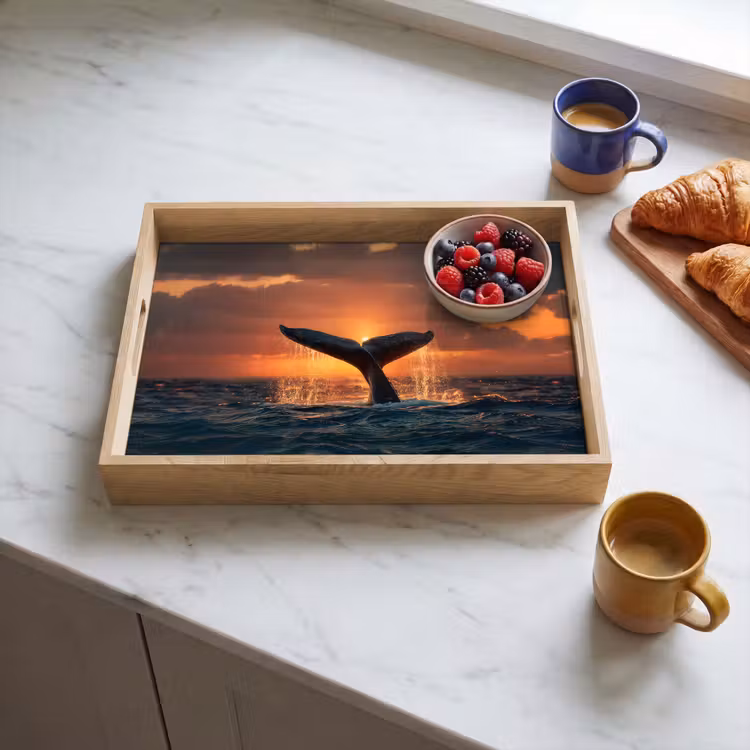 Plateau - Queue de baleine - Eau - Coucher de soleil — 4
