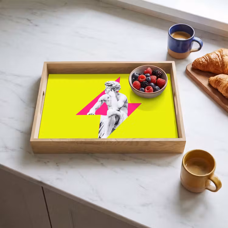 Plateau - Statue - Homme - Eclair - Jaune — 4