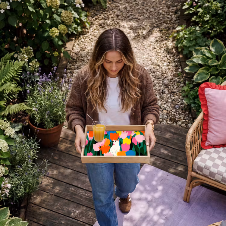 Plateau - Tulipes - Chat - Coloré — 8
