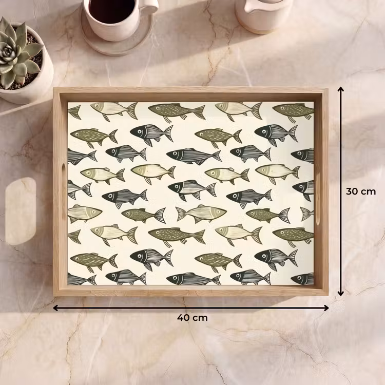 Plateau - Poissons - Classique - Vert — 9