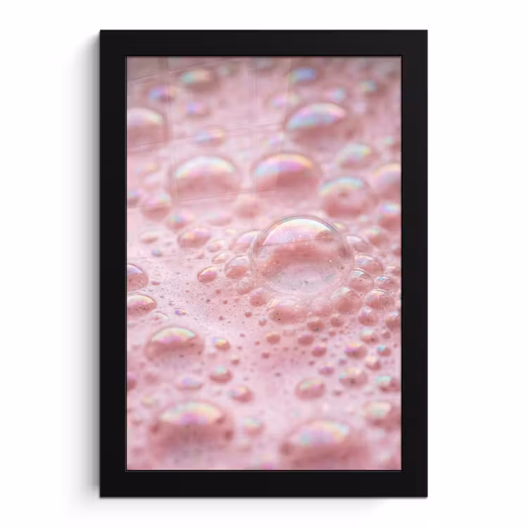 Poster avec cadre - Mousse - Texture - Rose — 1