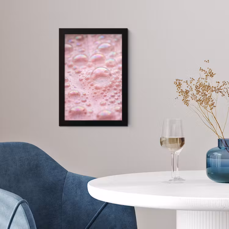 Poster avec cadre - Mousse - Texture - Rose — 2