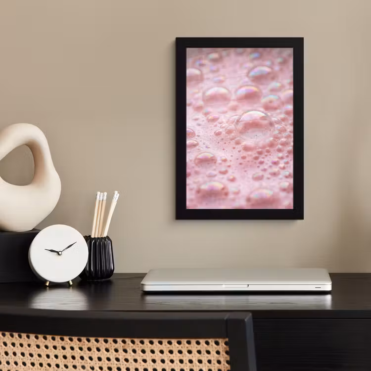 Poster avec cadre - Mousse - Texture - Rose — 3