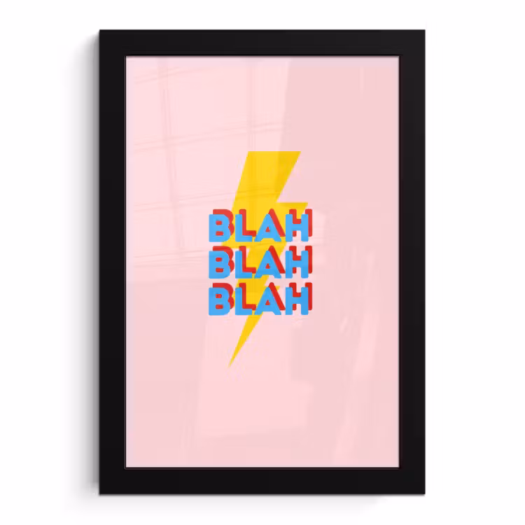 Poster avec cadre - Blah - Eclair - Rose — 1