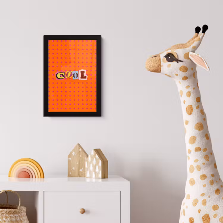 Poster avec cadre - Cool - Dots - Orange — 5