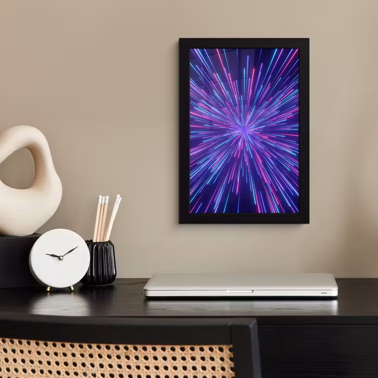 Poster avec cadre - Dynamique - Espace - Coloré — 3