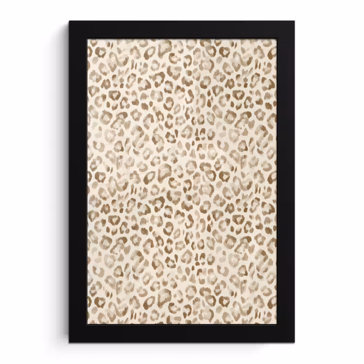Poster avec cadre - Léopard - Classique - Beige — 1