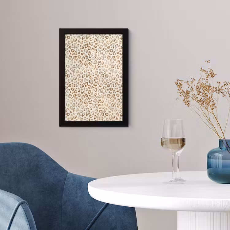 Poster avec cadre - Léopard - Classique - Beige — 2