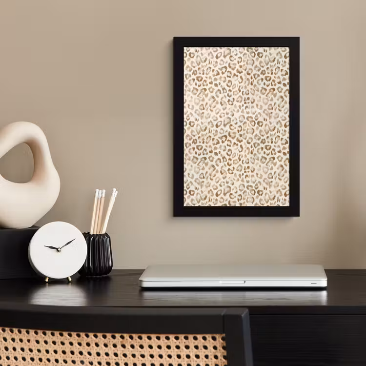 Poster avec cadre - Léopard - Classique - Beige — 3